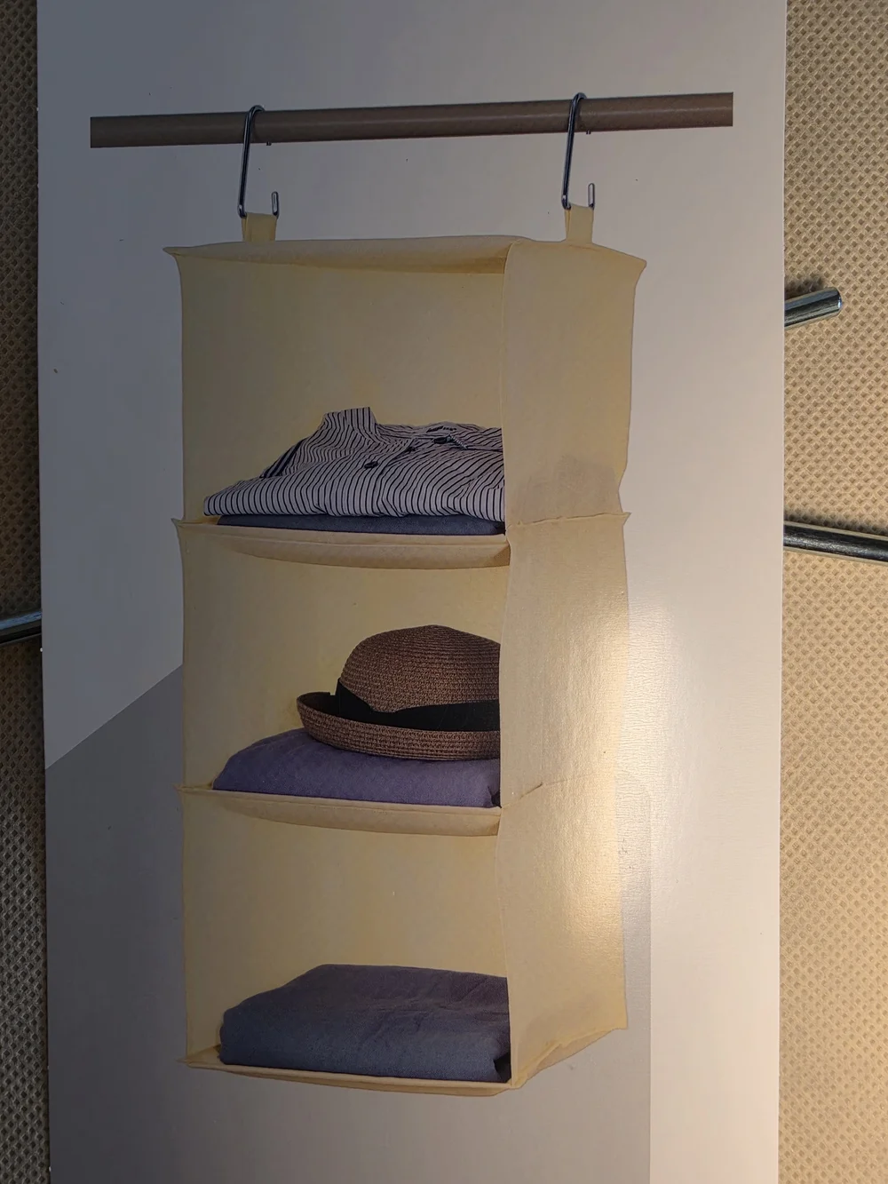Hanging 3-Tier Closet Organizer - Pink 12